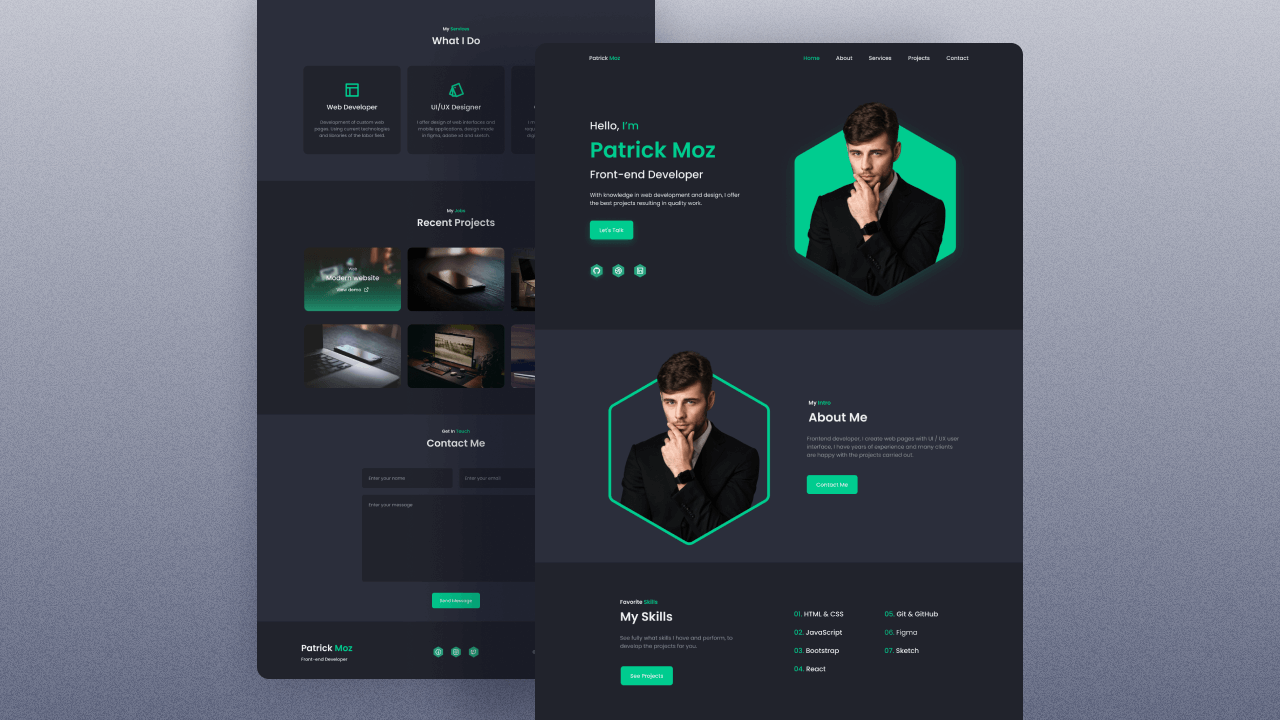 Portfolio website project by Manish